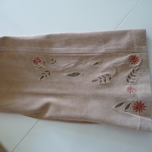 SUTTON STUDIO GORGEOUS/UNIQUE LEATHER EMBROIDERED BOOTCUT PANTS SIZE12 NEW NOTAG - Picture 6 of 7